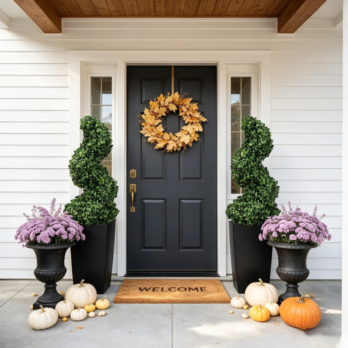 2.6/4.1/5.2ft Fake Plants 2 Pieces Artificial Boxwood Spiral Topiary Trees with Large Planter Spiral Faux Topiary Trees for Indoor Outdoor All-Year Green Fake Plants Highly Simulated for Home Christmas Decorative/Indoor/Front
