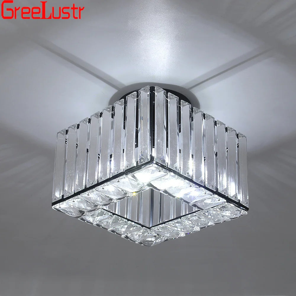 Gold /Black Modern Crystal Chandeliers Ceiling Light  Flush Mount Ceilings Lamp  E27 LED Fixtures for Bedroom Hallway Office