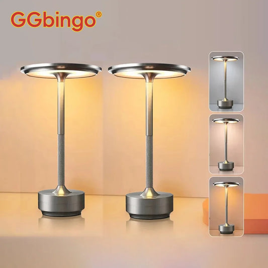 Rechargeable Wireless Table Lamp LED Touch Sensor Desktop Night Light Reading Lamp for Hotel Bar Bedroom Decor Light