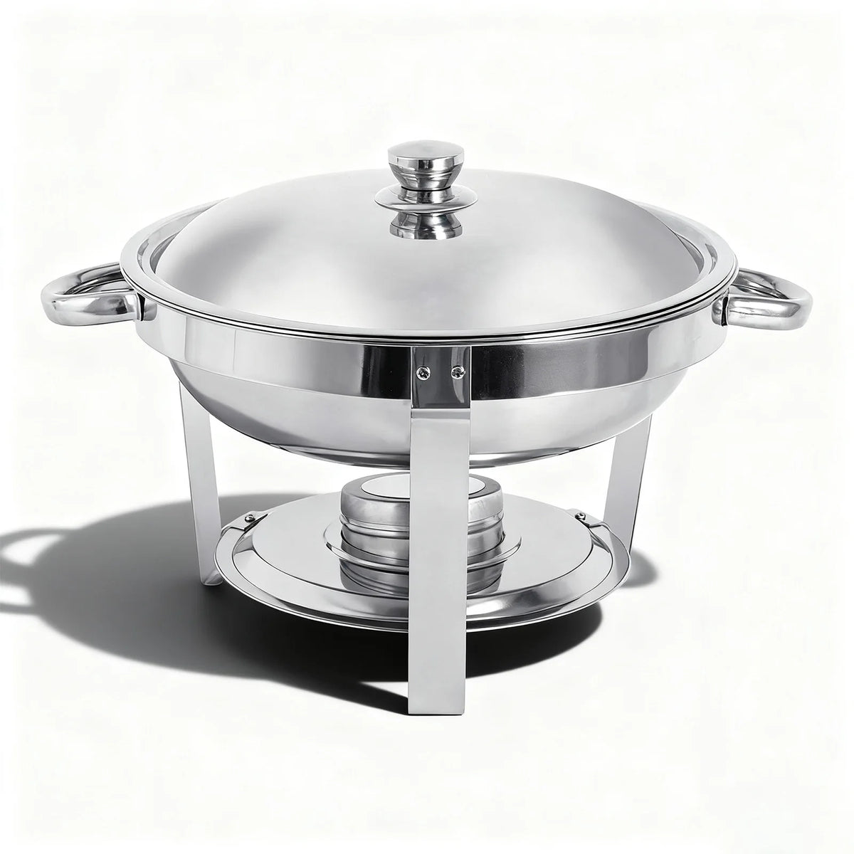 2/4 Pack Chafing Dish Buffet Set Stainless Steel 316 With Food Pan & Water Pan 5L Round Chafers Warmer Server BBQ Party W/Lid