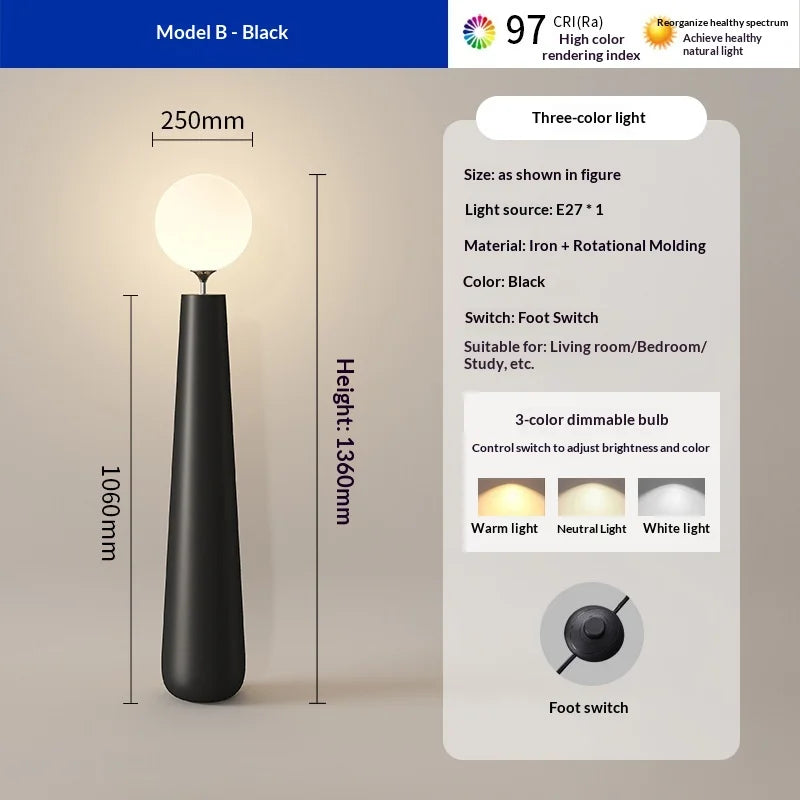 Modern Minimalist Creative Exclamation Mark Design Ambient Floor Lamp for Living Room Sofa Side Bedroom Bedside Room Decor LED