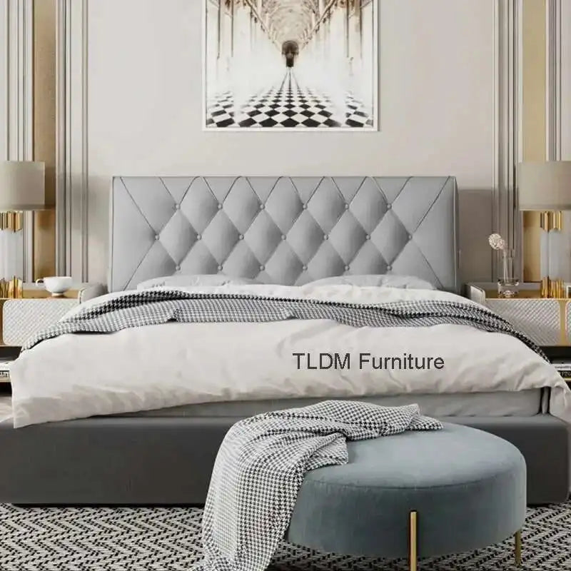Backrest Soft Bag Bed Headboards for Hotel Headboards American Flannel Cloth Skin-Friendly Light Luxury Household Bed Headboards