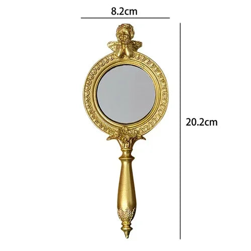 Retro Court Style Tray Ornaments, Light Luxury Art Photo Props, European Style Decorative Plate, Nostalgic Mirror Tray 118