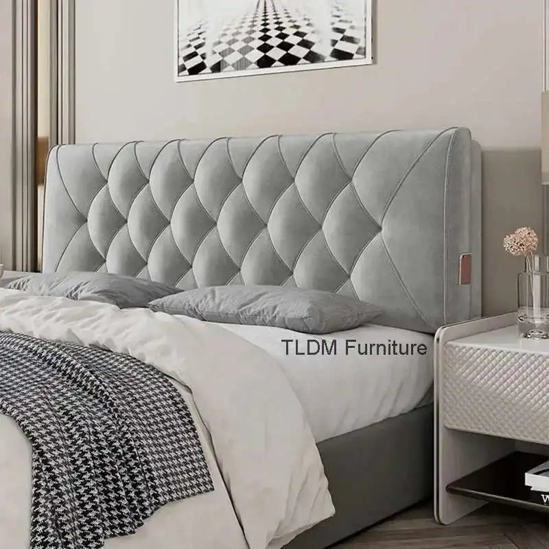 Backrest Soft Bag Bed Headboards for Hotel Headboards American Flannel Cloth Skin-Friendly Light Luxury Household Bed Headboards