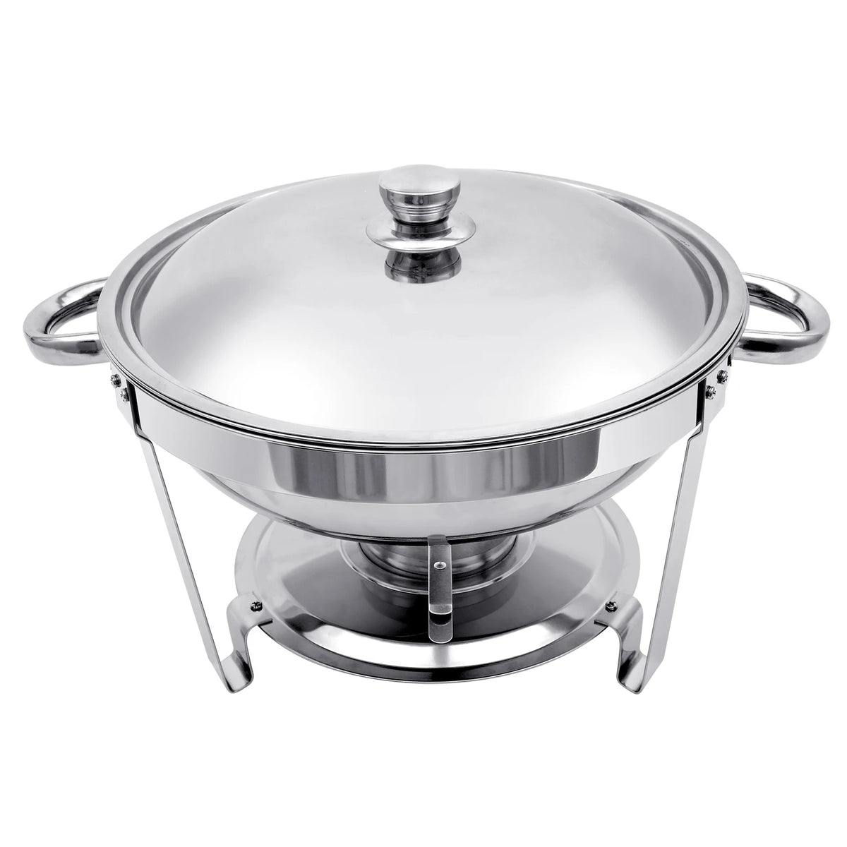 2/4 Pack Chafing Dish Buffet Set Stainless Steel 316 With Food Pan & Water Pan 5L Round Chafers Warmer Server BBQ Party W/Lid