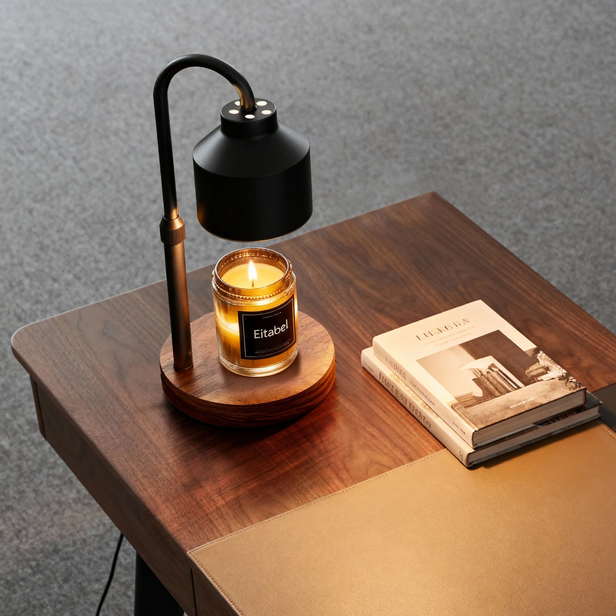 Atmospheric Wax Melting Lamp, Electric Candle Heater with Timer, Adjustable Height, Suitable for Jar Candles, Includes 2 Bulbs